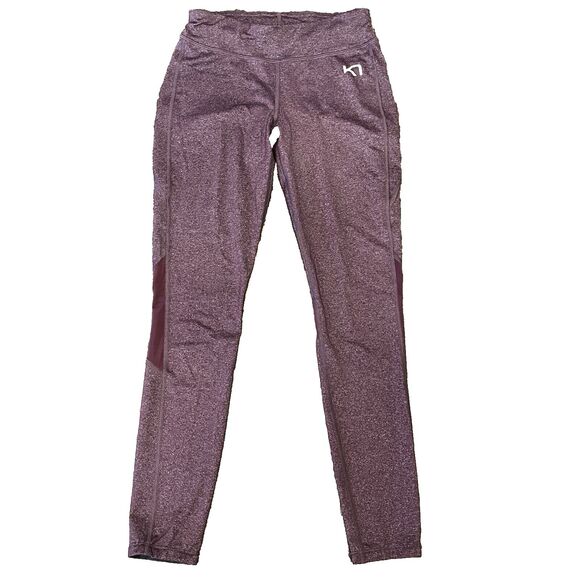 Kari Traa Womens Sz S Athletic Workout Legging Maroon Burgundy Gym Pants - Picture 1 of 16